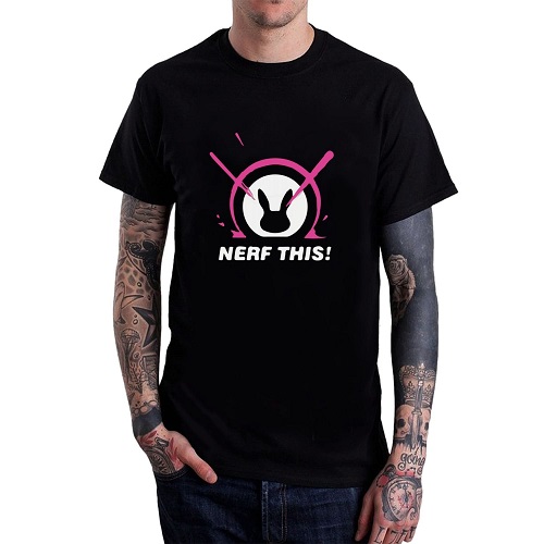 Men’s D.Va Nerf This D.Va Rabbit Tee shirt Black