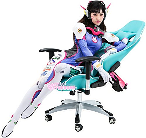 Overwatch D.VA DVA Bunny Gaming Computer Swivel Chair (Teal)