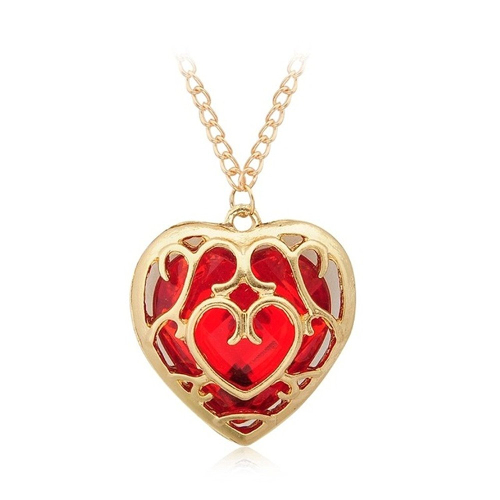 Legend of Zelda Red Heart Container Necklace