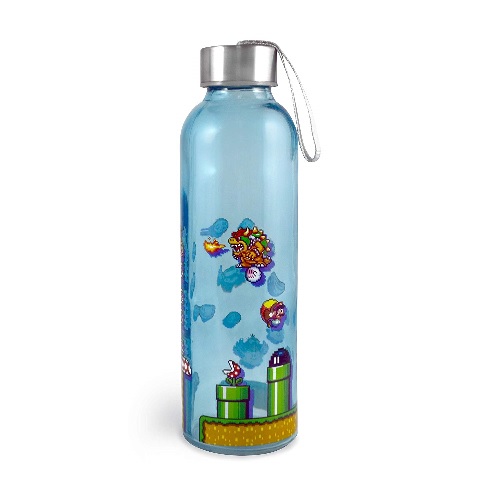 Super Mario 18-Ounce Glass Water Bottle
