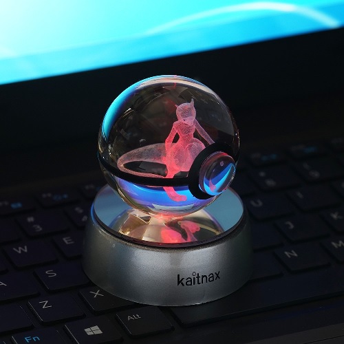 Pokemon Mewtwo 3d Crystal Ball Lamp